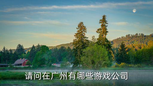請問在廣州有哪些游戲公司