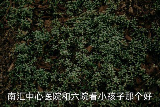 南匯中心醫(yī)院和六院看小孩子那個(gè)好