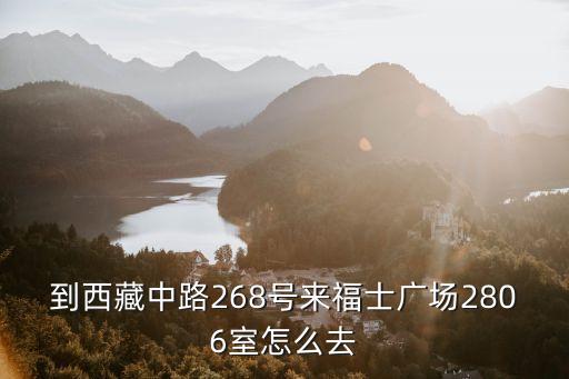 到西藏中路268號來福士廣場2806室怎么去