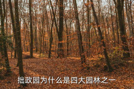 拙政園為什么是四大園林之一