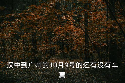 漢中到廣州有剩余火車票嗎，漢中到廣州明天的車票還有嗎