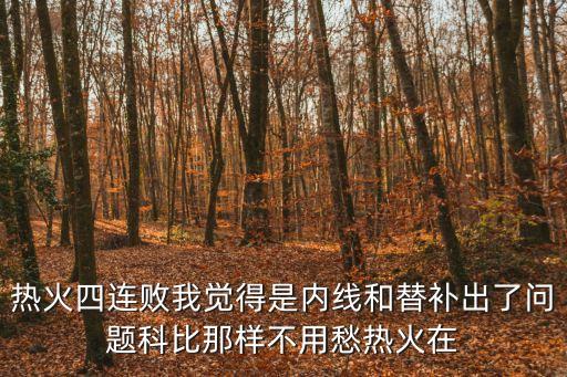 熱火四連敗我覺得是內線和替補出了問題科比那樣不用愁熱火在