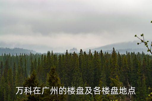 萬科在廣州的樓盤及各樓盤地點(diǎn)