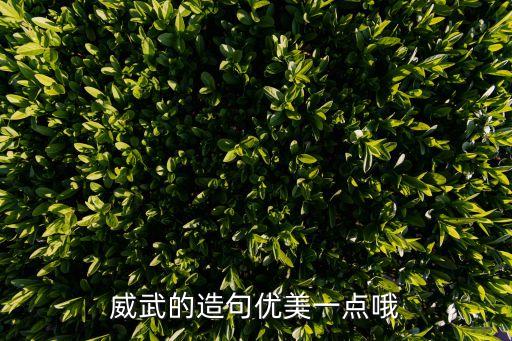 威武的造句優美一點哦