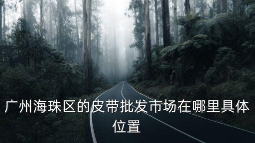 廣州海珠區的皮帶批發市場在哪里具體位置