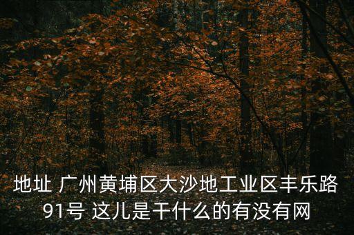 廣州黃埔天通科技電子，地址 廣州黃埔區(qū)大沙地工業(yè)區(qū)豐樂路91號 這兒是干什么的有沒有網(wǎng)