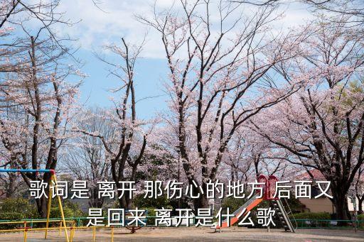 歌詞是 離開 那傷心的地方 后面又是回來 離開是什么歌