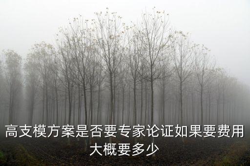 高支模方案是否要專家論證如果要費用大概要多少