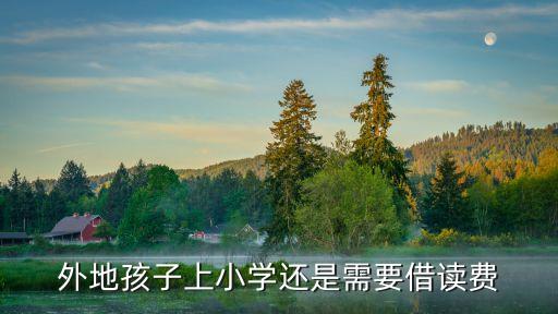 外地孩子上小學還是需要借讀費