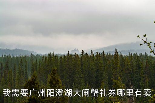我需要廣州陽澄湖大閘蟹禮券哪里有賣