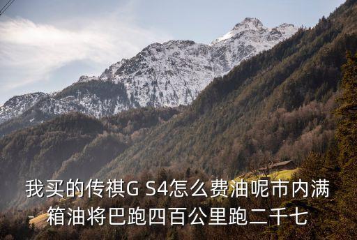 廣州開埃爾法的是什么人，我買的傳祺G S4怎么費油呢市內(nèi)滿箱油將巴跑四百公里跑二千七