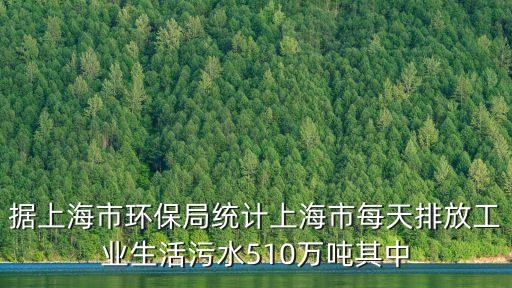 據上海市環保局統計上海市每天排放工業生活污水510萬噸其中