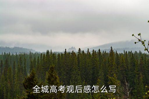 全城高考觀后感，觀全城高考主要內容500字