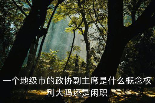 一個地級市的政協副主席是什么概念權利大嗎還是閑職