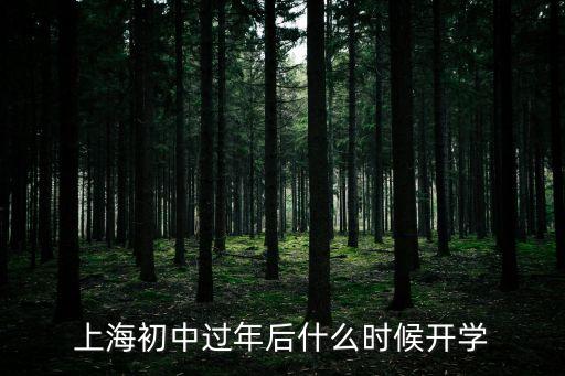 上海初中過年后什么時候開學