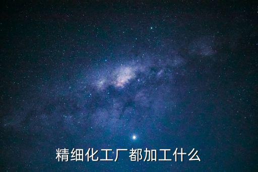 精細化工廠都加工什么