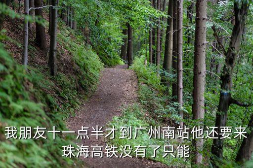 我朋友十一點半才到廣州南站他還要來珠海高鐵沒有了只能