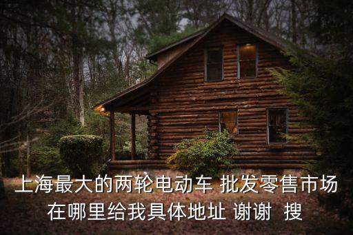 上海最大的兩輪電動車 批發零售市場在哪里給我具體地址 謝謝  搜