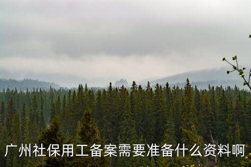 廣州社保用工備案需要準備什么資料啊