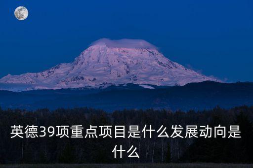 英德39項重點項目是什么發(fā)展動向是什么
