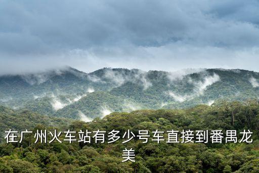 在廣州火車站有多少號車直接到番禺龍美
