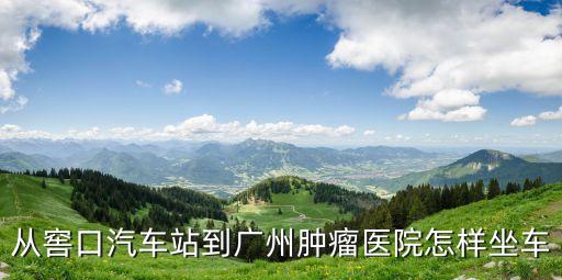 從窖口汽車站到廣州腫瘤醫(yī)院怎樣坐車