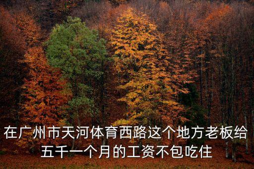 廣州體育西路工資多少，廣州工資待遇