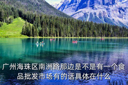 廣州海珠區南洲路那邊是不是有一個食品批發市場有的話具體在什么