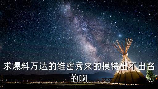 求爆料萬達的維密秀來的模特出不出名的啊