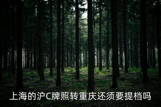 上海的滬C牌照轉(zhuǎn)重慶還須要提檔嗎