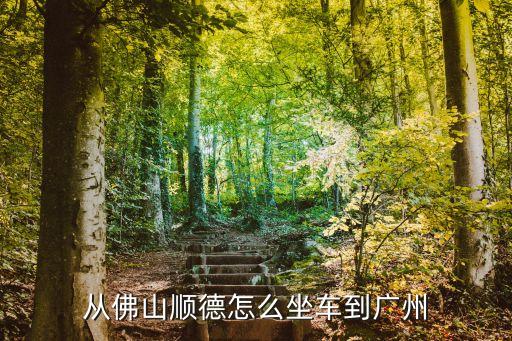 從佛山市順德區到廣州市怎么坐地，從佛山順德怎么坐車到廣州