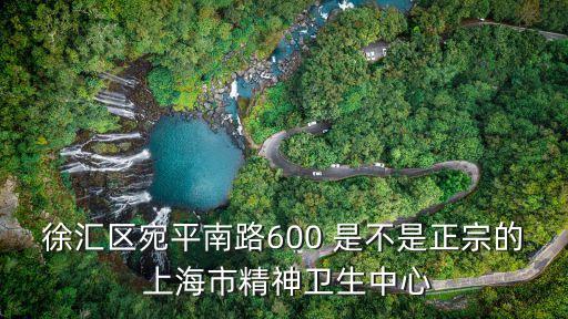 徐匯區宛平南路600 是不是正宗的 上海市精神衛生中心