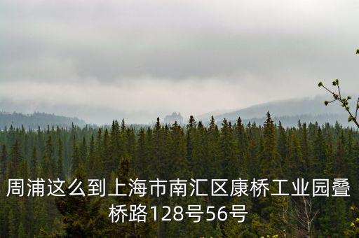 上海市周浦鎮(zhèn)至南匯區(qū)，周浦這么到上海市南匯區(qū)康橋工業(yè)園疊橋路128號(hào)56號(hào)