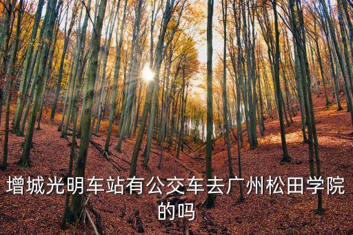 增城光明車站有公交車去廣州松田學(xué)院的嗎