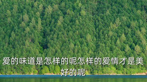 愛(ài)的味道是怎樣的呢怎樣的愛(ài)情才是美好的呢