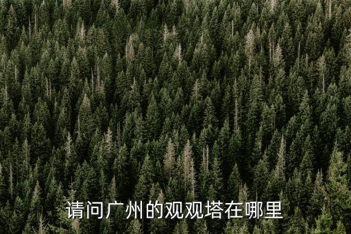 請問廣州的觀觀塔在哪里
