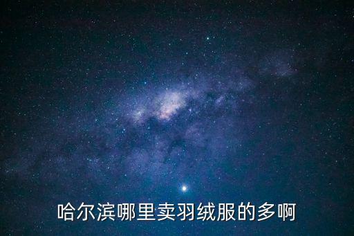 哈爾濱哪里賣羽絨服的多啊