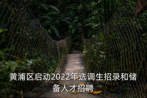 黃浦區啟動2022年選調生招錄和儲備人才招聘