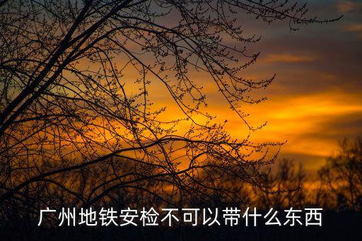 廣州地鐵安檢不可以帶什么東西