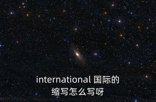 international 國(guó)際的縮寫(xiě)怎么寫(xiě)呀