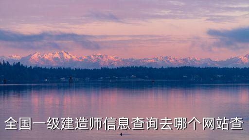 全國一級建造師信息查詢去哪個網站查