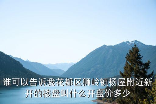 廣州金獅華庭樓盤，誰可以告訴我花都區獅嶺鎮楊屋附近新開的樓盤叫什么開盤價多少