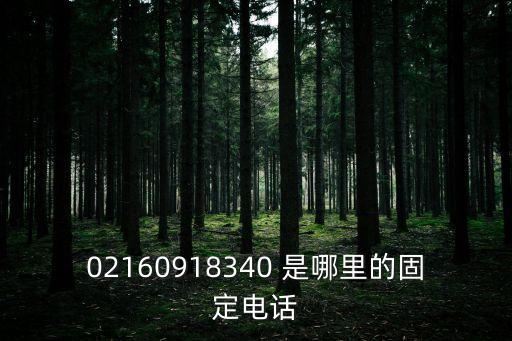 02160918340 是哪里的固定電話