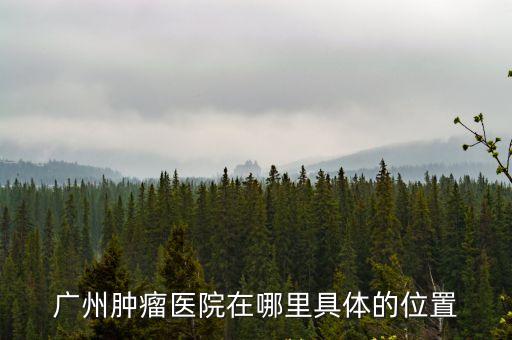 廣州市小北路腫瘤醫(yī)院，廣州腫瘤醫(yī)院在哪里具體的位置