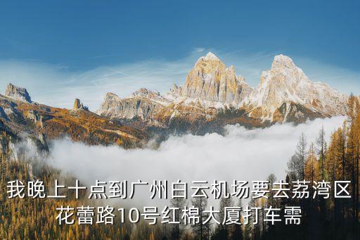 廣州芳村紅棉路紅棉大廈，我晚上十點到廣州白云機場要去荔灣區花蕾路10號紅棉大廈打車需