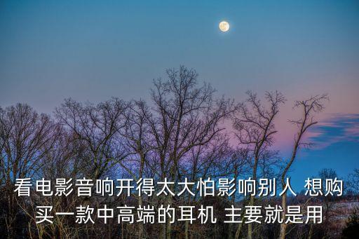 看電影音響開得太大怕影響別人 想購買一款中高端的耳機 主要就是用