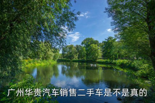 廣州市華貴市場，廣州華貴汽車銷售二手車是不是真的