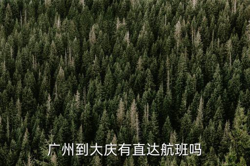 廣州到大慶的飛機航班，廣州到大慶有直達航班嗎