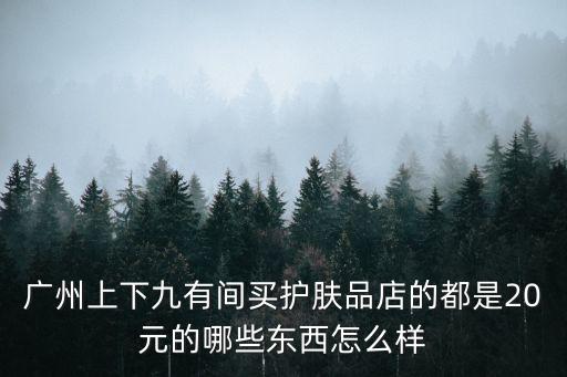 廣州上下九有間買(mǎi)護(hù)膚品店的都是20元的哪些東西怎么樣