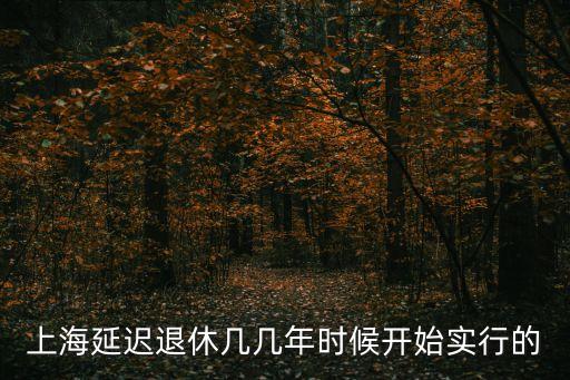 上海延遲退休幾幾年時(shí)候開(kāi)始實(shí)行的